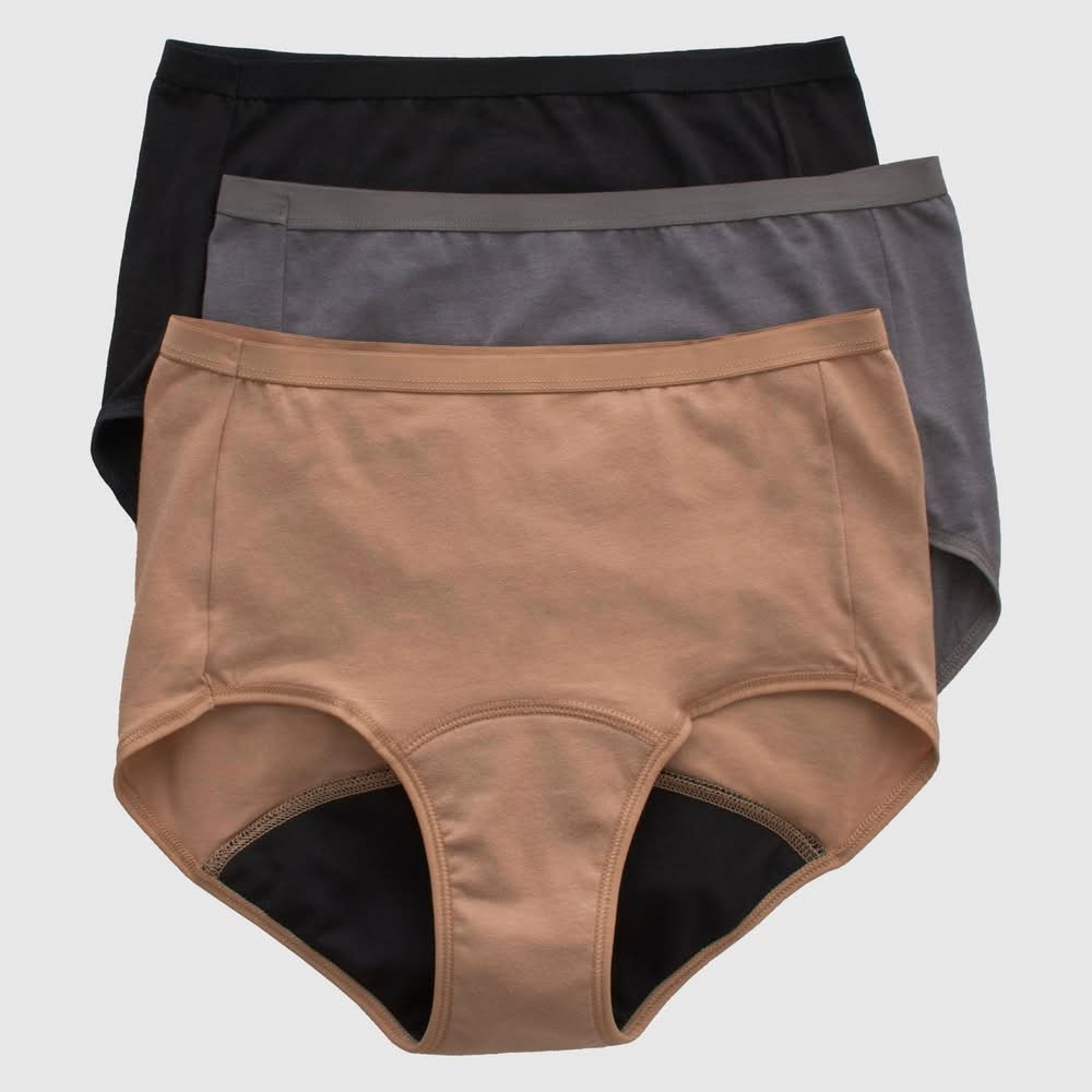 Hanes Comfort Period Underwear, Women, XL, Assorted (3 ct)