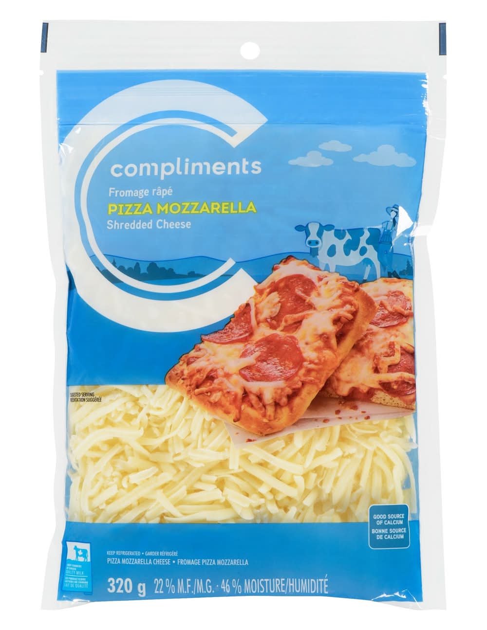 Compliments Pizza Mozzarella Shredded Cheese (320 g)