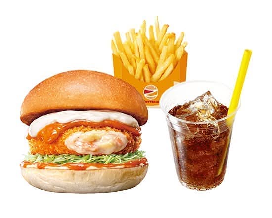 【セット】海老ビスク えびグラタンバーガー Shrimp Gratin Croquette Cheeseburger with Bisque Sauce Set