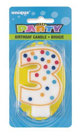 Party-Eh! Party Eh! #3 Birthday Candle (1 count)