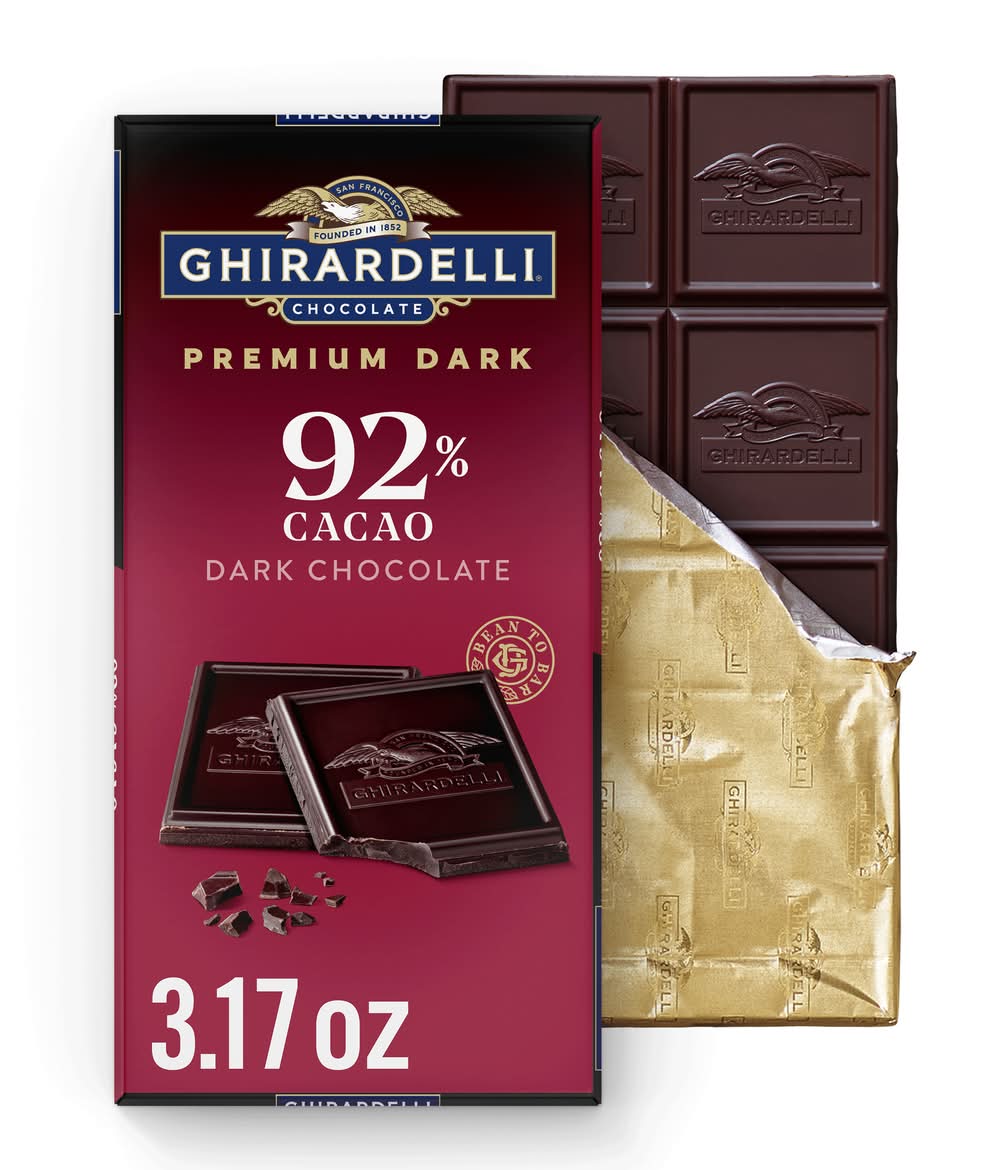 Ghirardelli 92% Cacao Intense Dark Chocolate (3.2 oz)