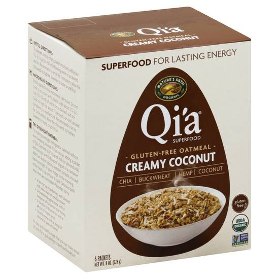 Nature's Path Organic Qi'a Creamy Coconut Oatmeal (6 x 1.33 oz)