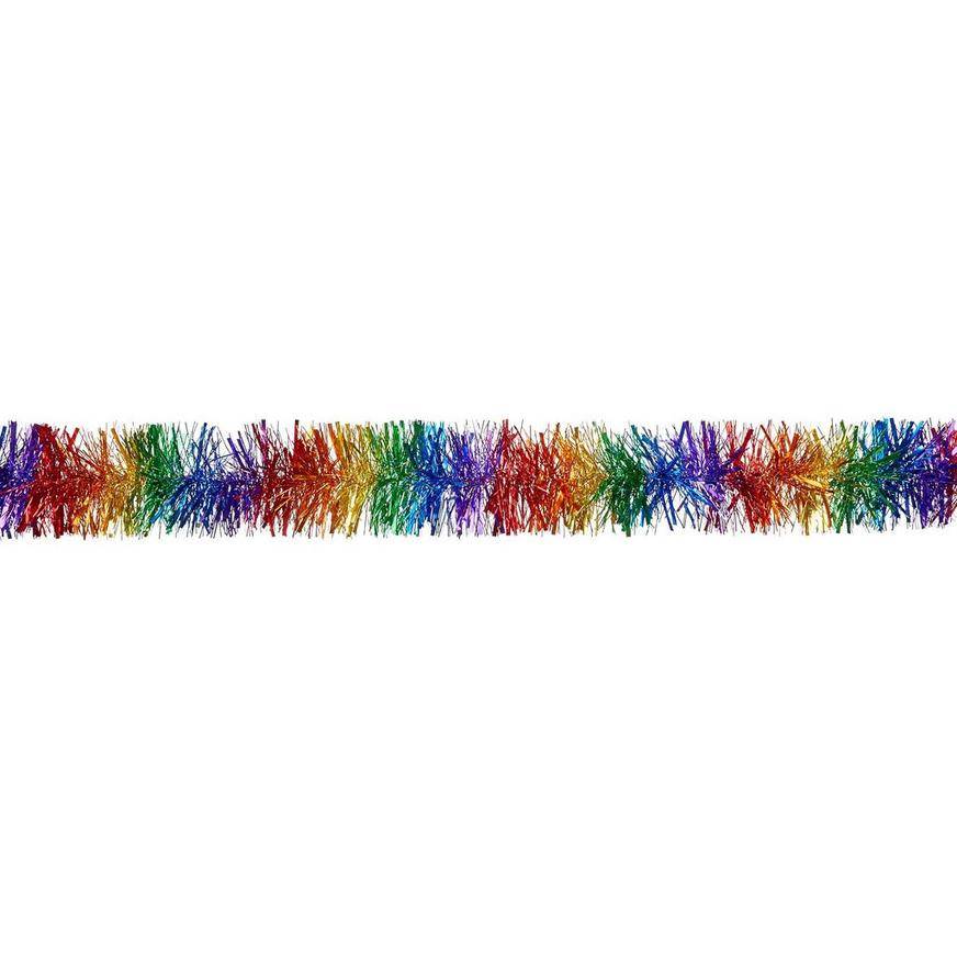Party City Rainbow Fringe Tinsel Garland Multicolor (rainbow)