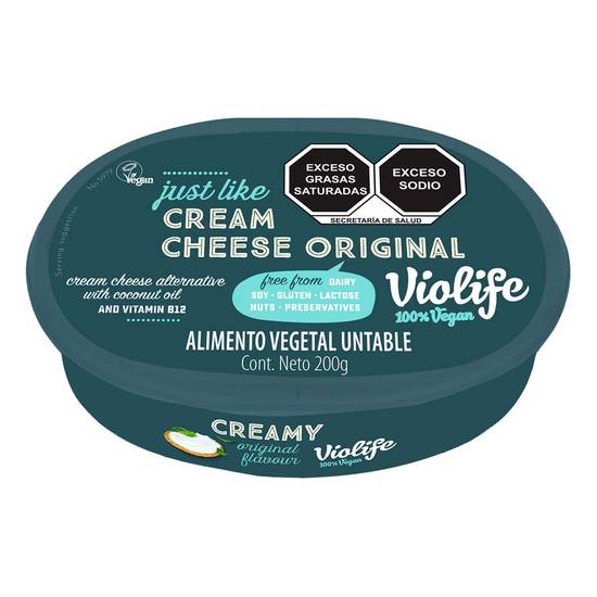 Queso crema natural violife vegano (200 g)