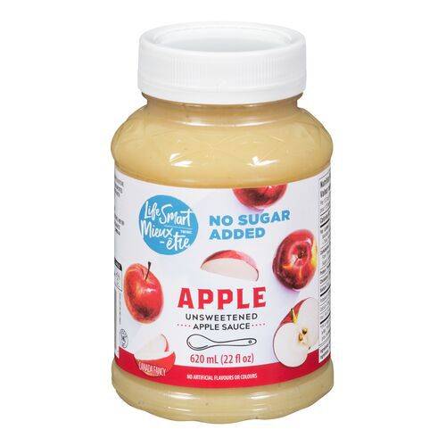 Life smart compote non sucrée (620 ml) - unsweetened apple sauce (620 ml)