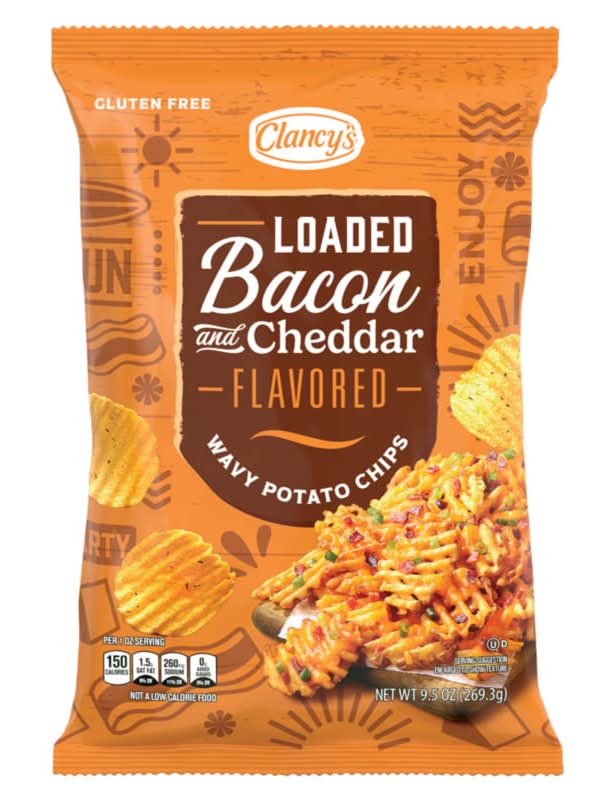 Clancy's Loaded Wavy Potato Chips, Bacon & Cheddar (9.5 oz)