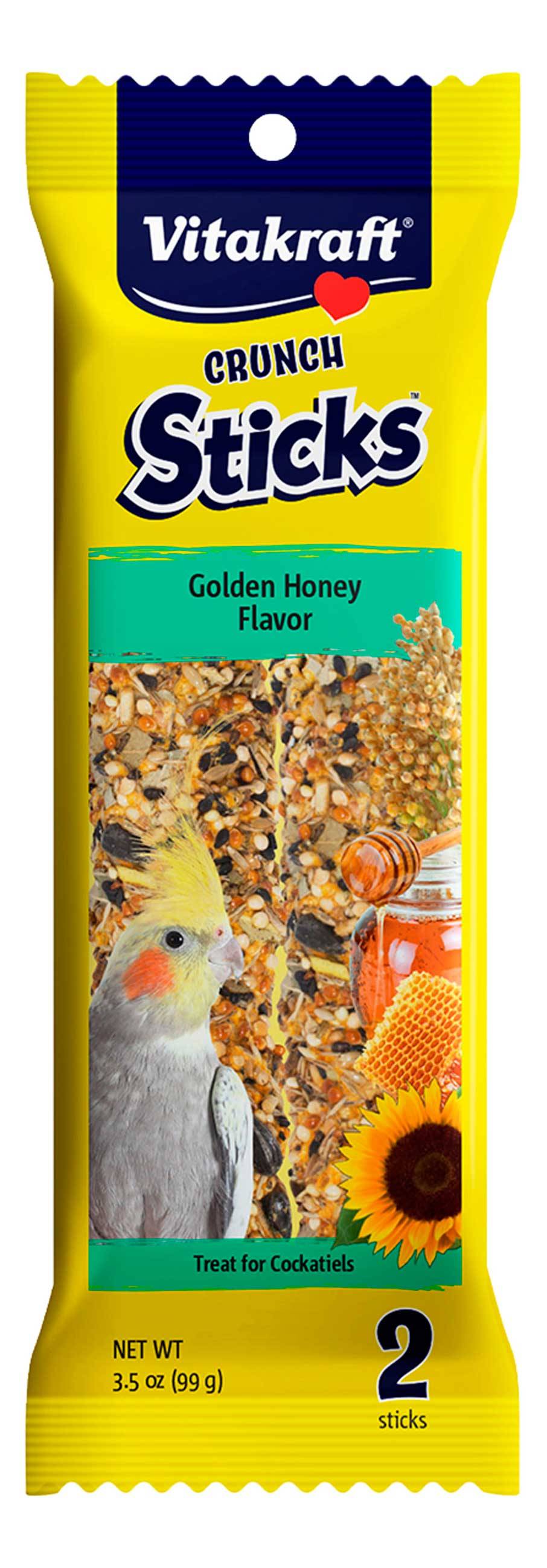 Vitakraft Crunch Sticks Cockatiel Treat (golden honey)