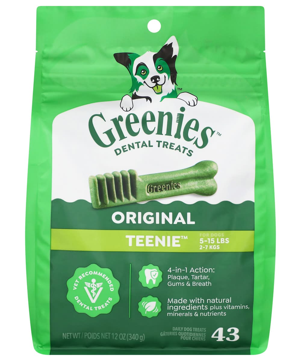 Greenies Original Teenie Dental Dog Treats (12 oz, 43 ct)