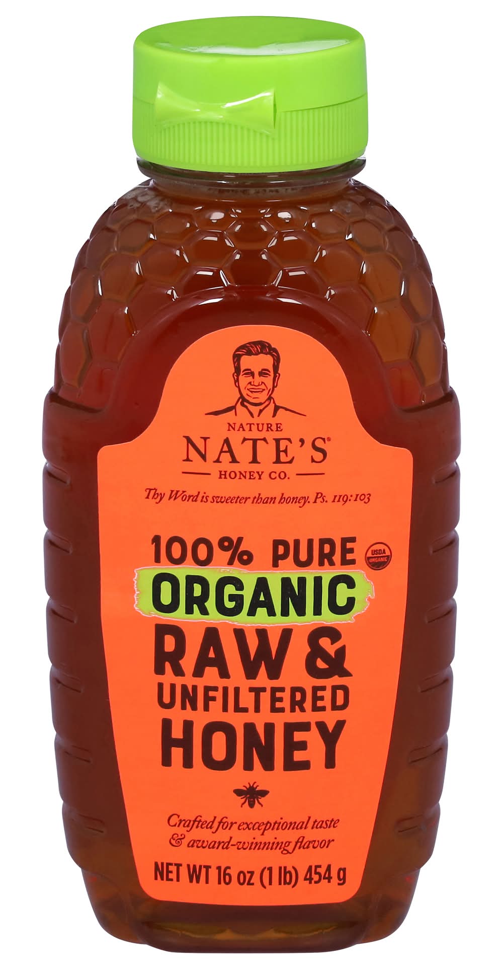 Nature Nate's Honey Co. 100% Pure Organic Raw & Unfiltered Honey (16 oz)