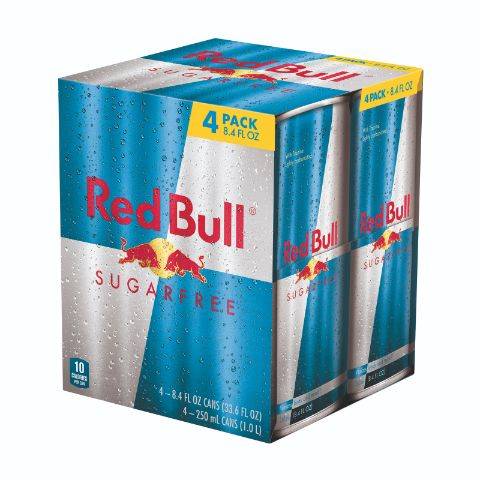 Red Bull Energy Sugar Free 4 Pack 8.4oz