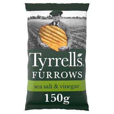 Tyrrells Furrows Salt & Vinegar Crisps (150g)