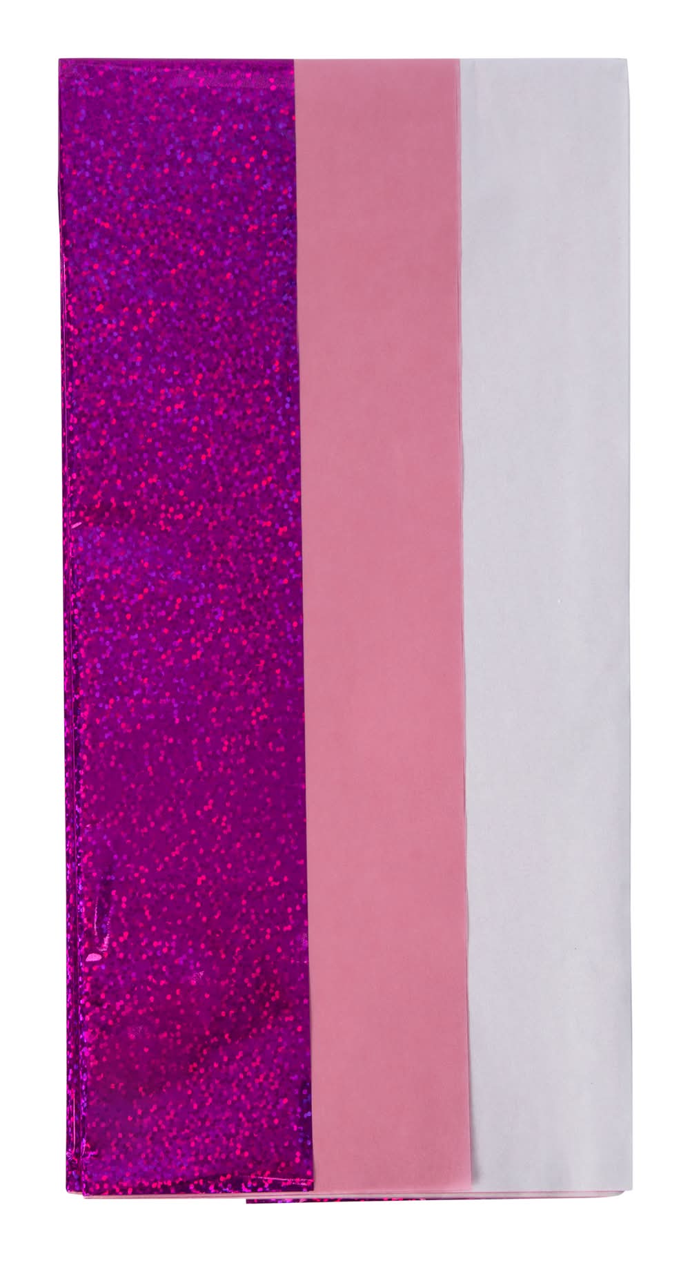 Decorative Tissue Paper 10-Sheets Holographic/Solid Pink