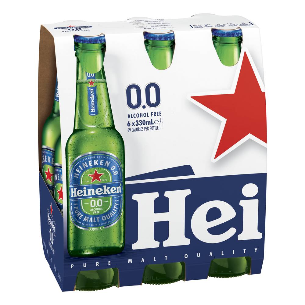 Heineken 0.0 Bottle 330mL X 6 pack