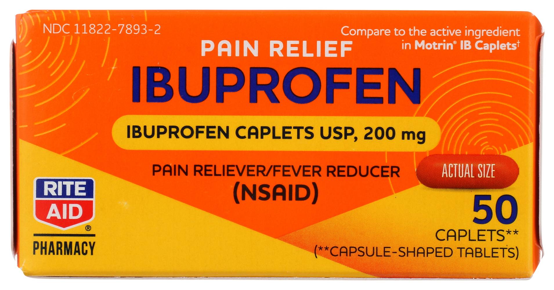 Rite Aid Pain Relief Ibuprofen Caplets (50 ct)