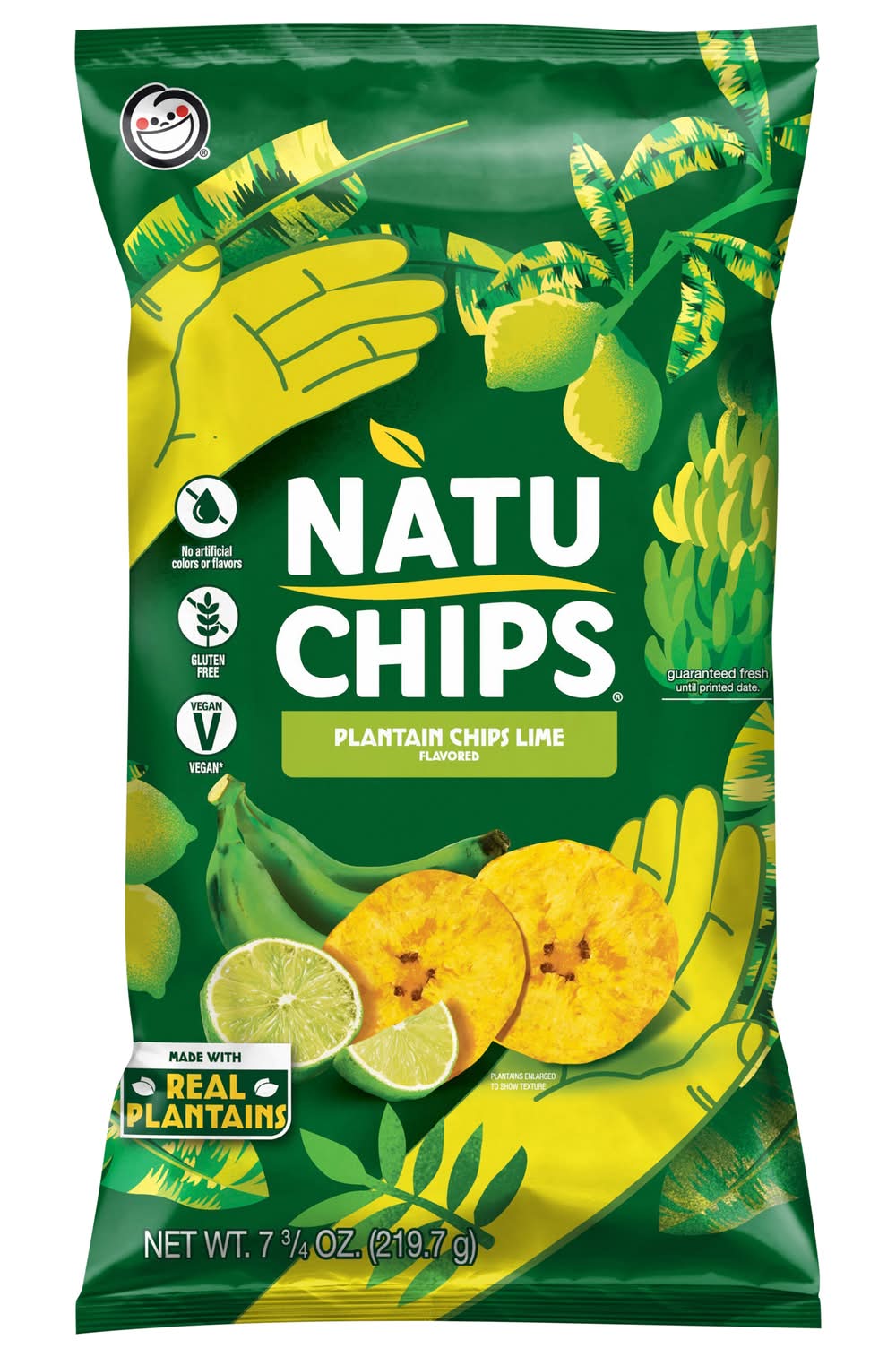 NatuChips Plantain Snacks, Lime (7.75 oz)