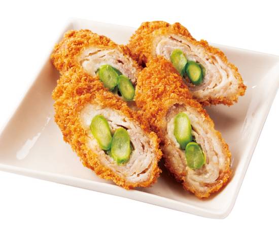 アスパラ豚巻きフライ Fried asparagus pork roll