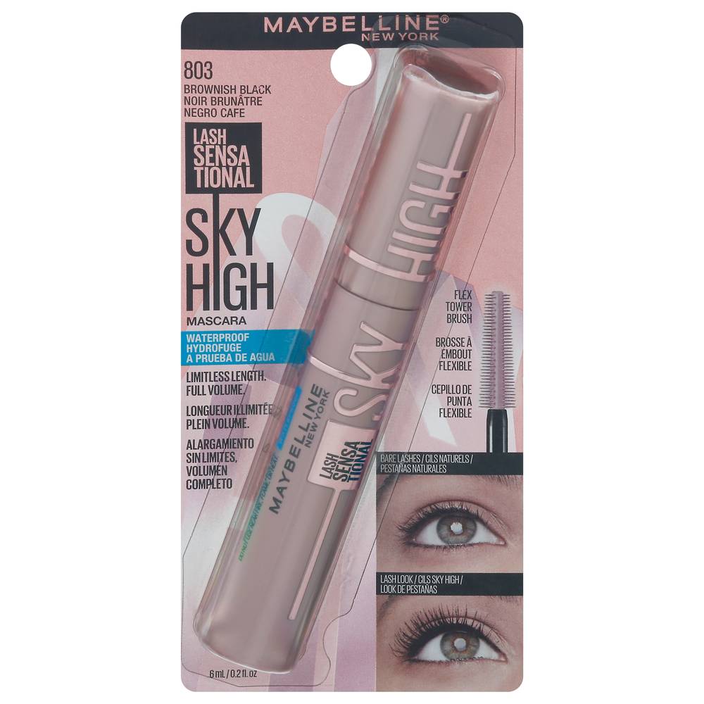 Maybelline Lash Sensational Waterproof Sky High Mascara, Brownish Black (0.2 fl oz)