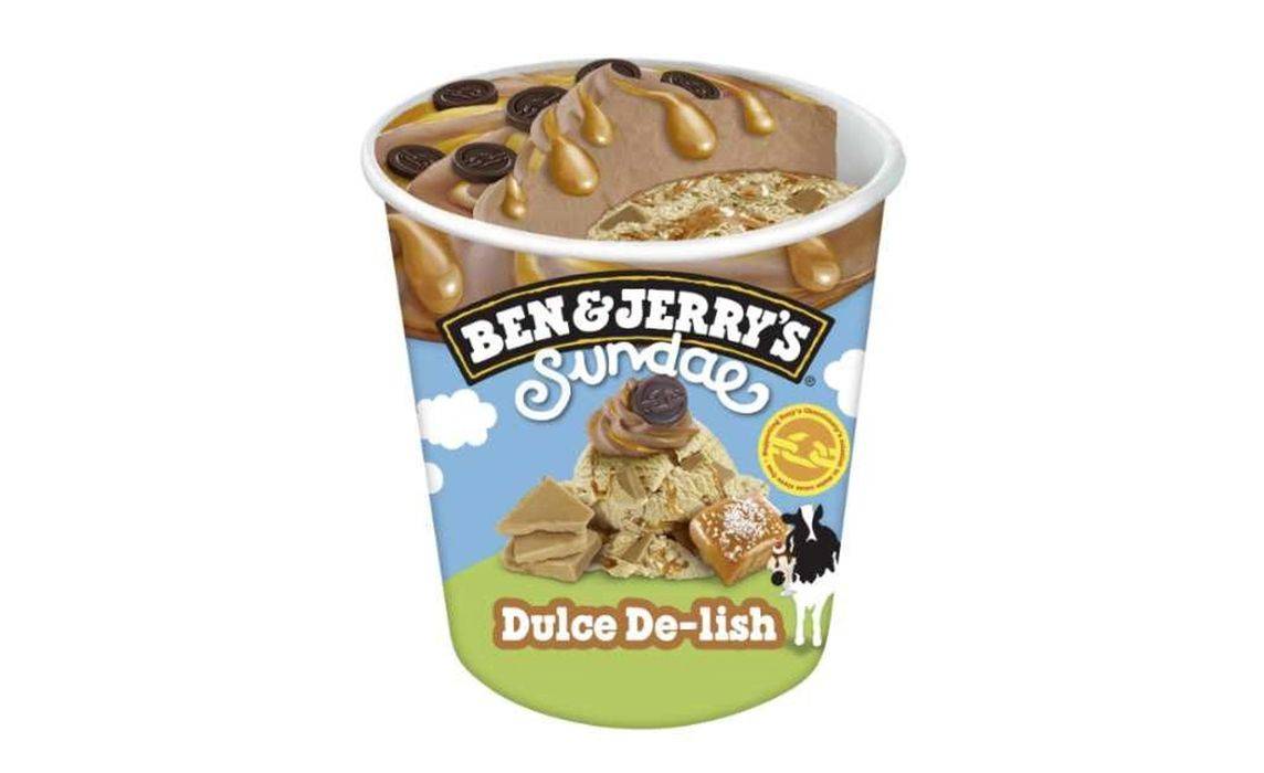 Ben & Jerrys Dulce Delish Sundae Ice Cream 427mL Tub