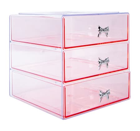Stackable Vanity Organizer 3-Tier Pink