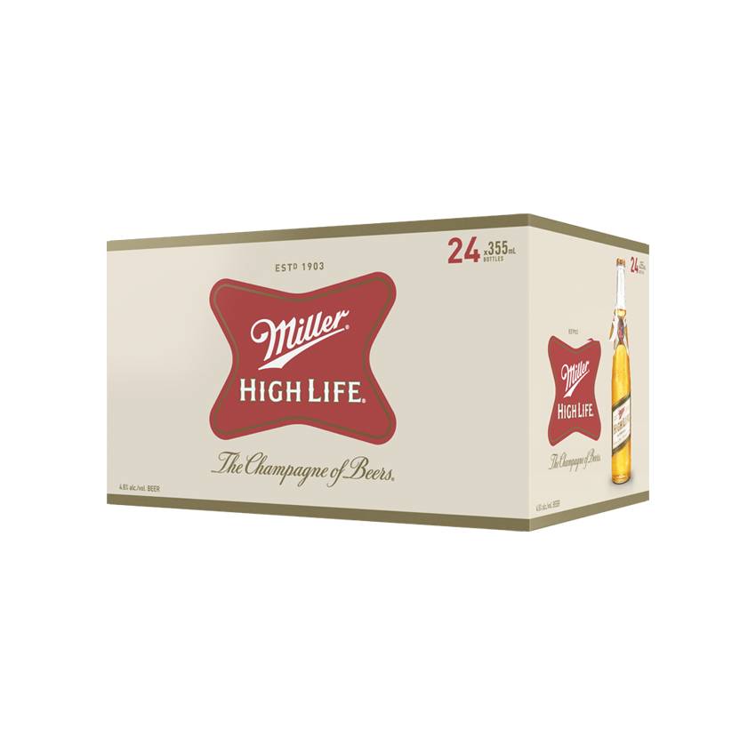 Miller High Life  (24 Bottles, 355ml)