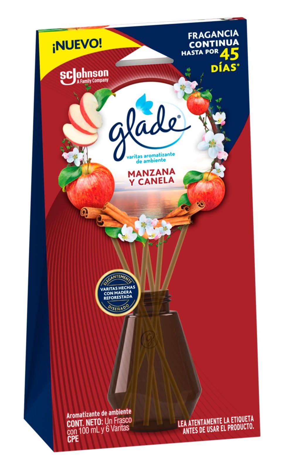Glade · Set difusor aromatizante de ambientes - Manzana-Canela (7 un)