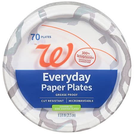 Complete Home Paper Plates Everyday 8 3/8" 8-3/8 in (21.3 cm)
