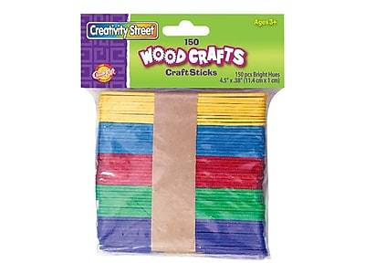 Creativity Street Wood Craft Sticks, Assorted Colors, 150/Pack (AC3675-02)