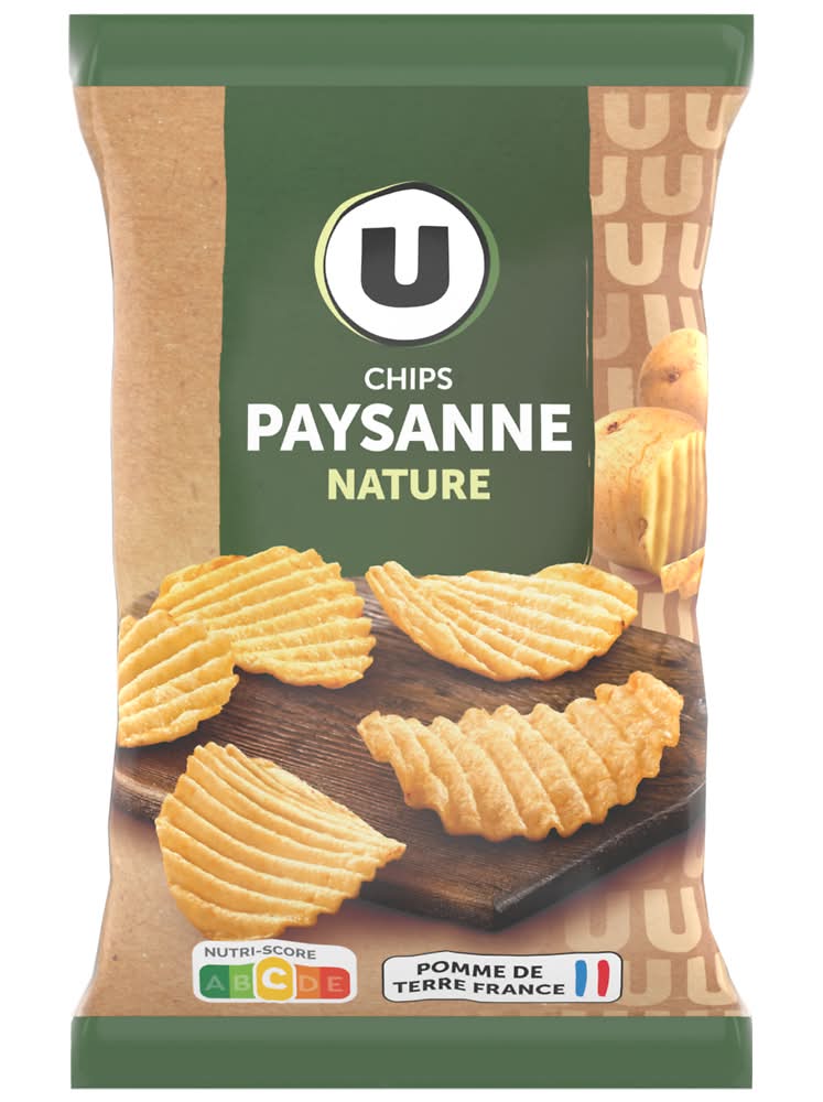 Les Produits U - Chips paysanne nature (150g)