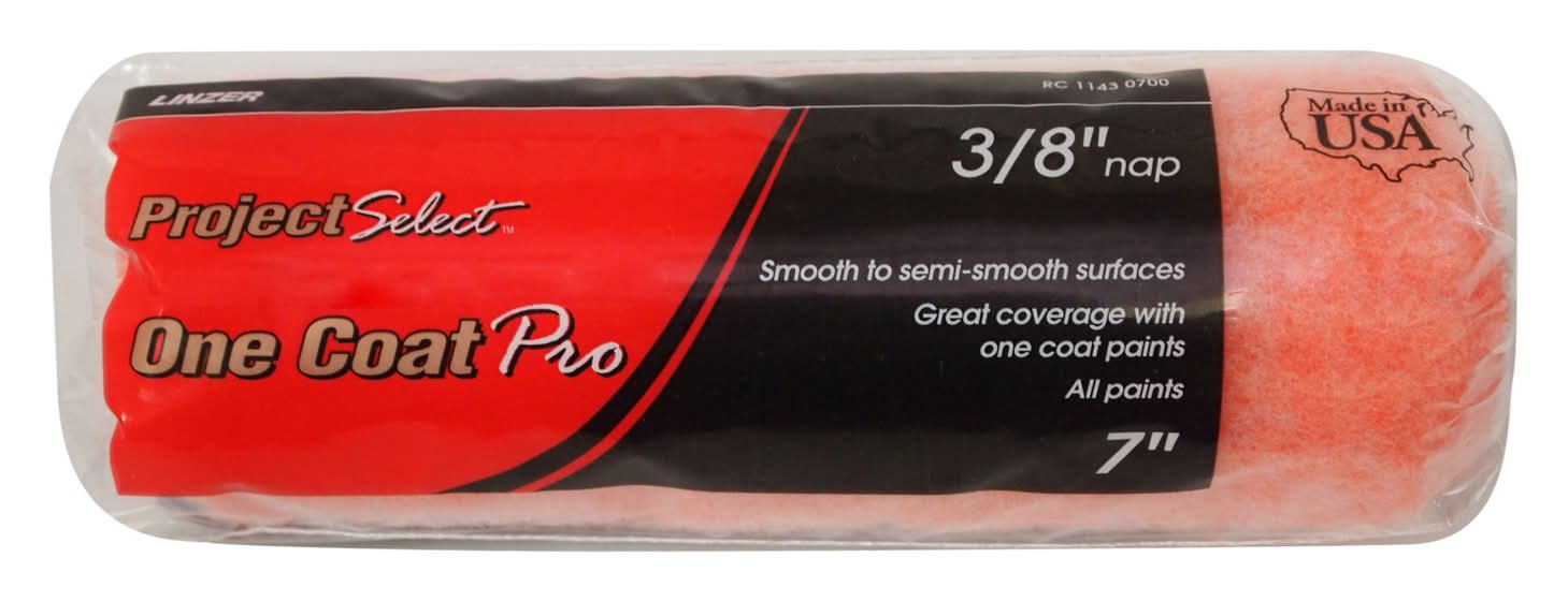 Linzer Project Select Polyester 7 In. W X 3/8 In. Regular Paint Roller Cover 1 Pk