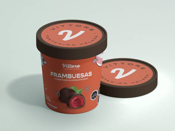 Frambuesas Cubiertas Con Chocolate Dark Vittore 142 G