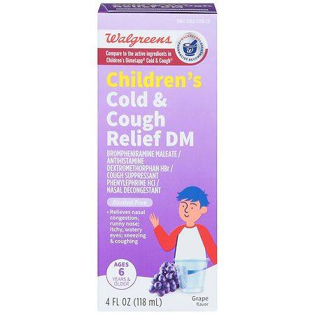 Walgreens Wal-Tap Dm Children's Cold and Cough Alcohol-Free Grape (4 oz)