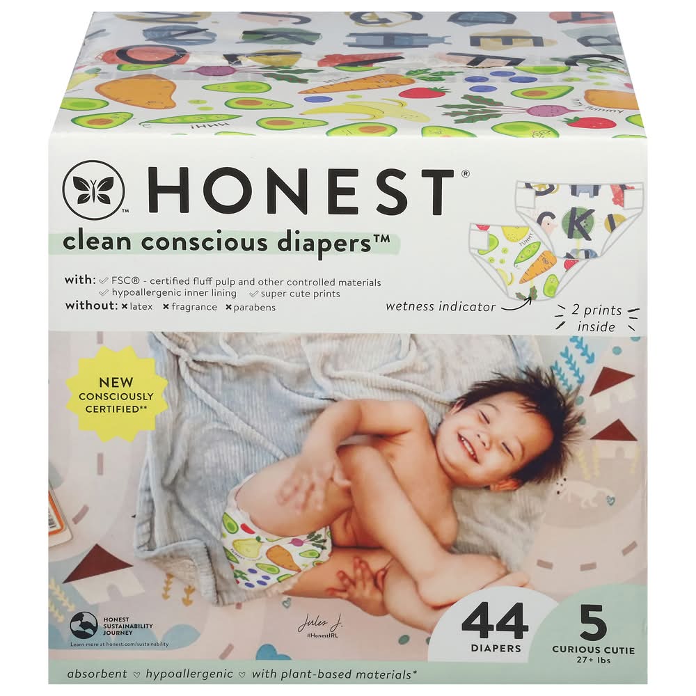 Honest Clean Conscious Diapers, Stage 5 (44 ct)