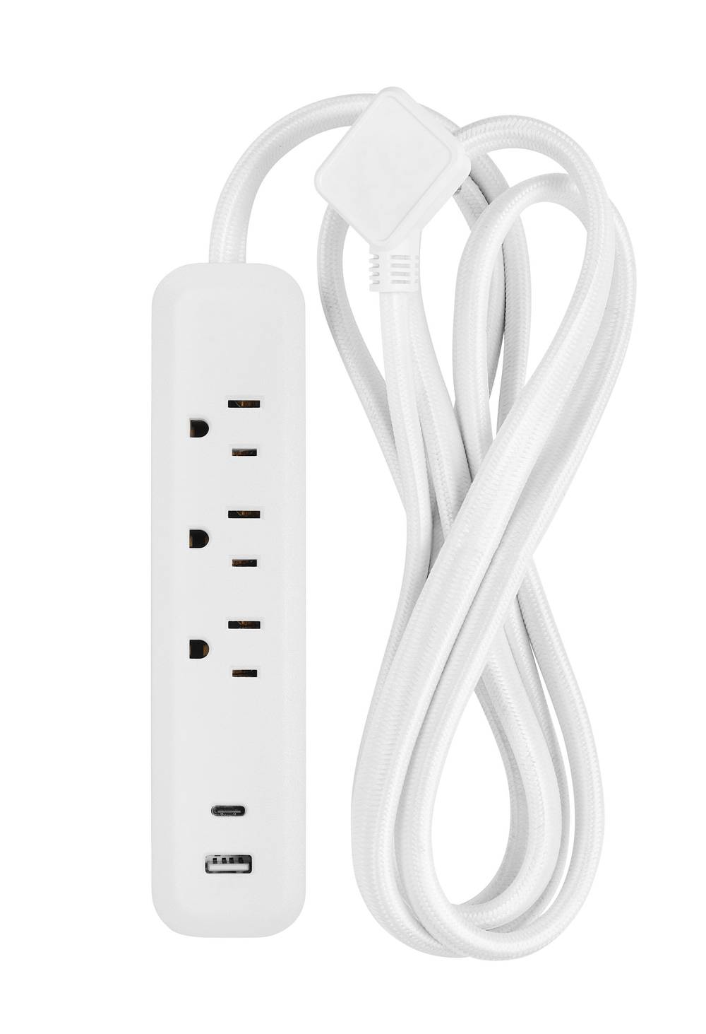 Utilitech 6-ft 3-Outlet 2-USB Ports Indoor White Power Strip | 78718