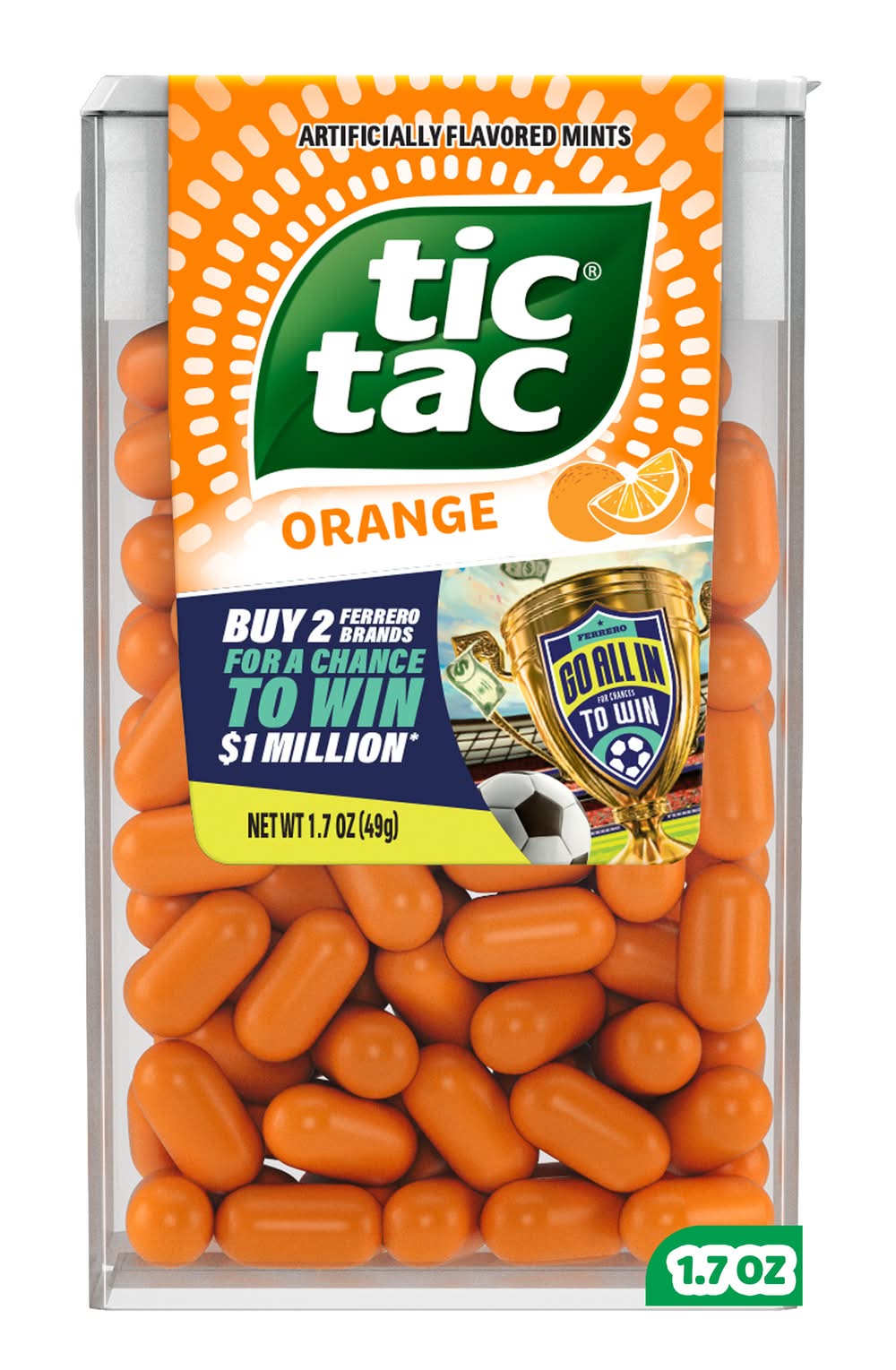 Tic Tac Flavored Mints, Orange (1.7 oz, 100 ct)