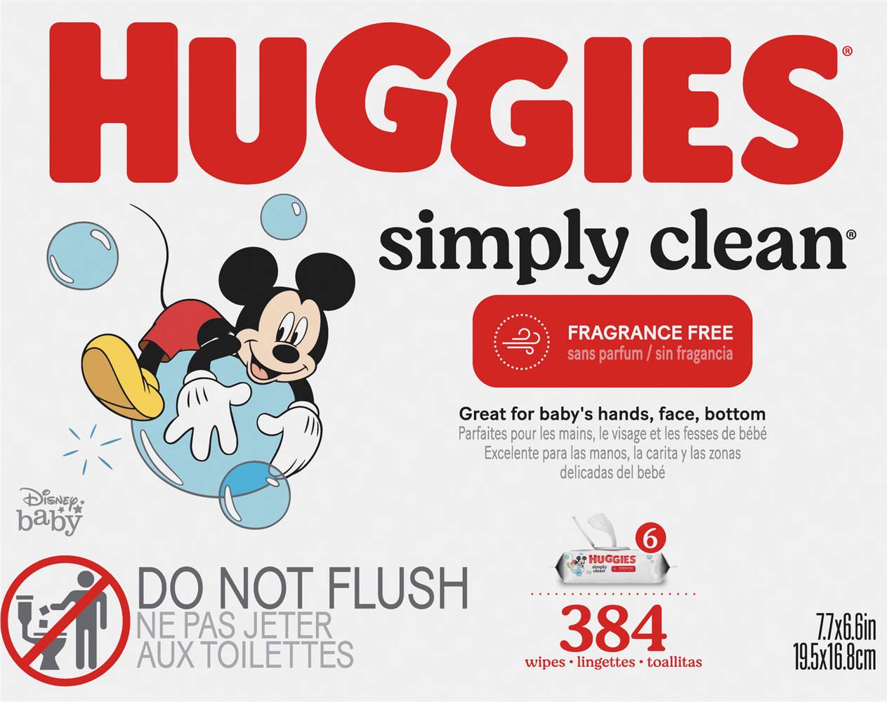 Huggies Simply Clean Wipes Fragrance Free