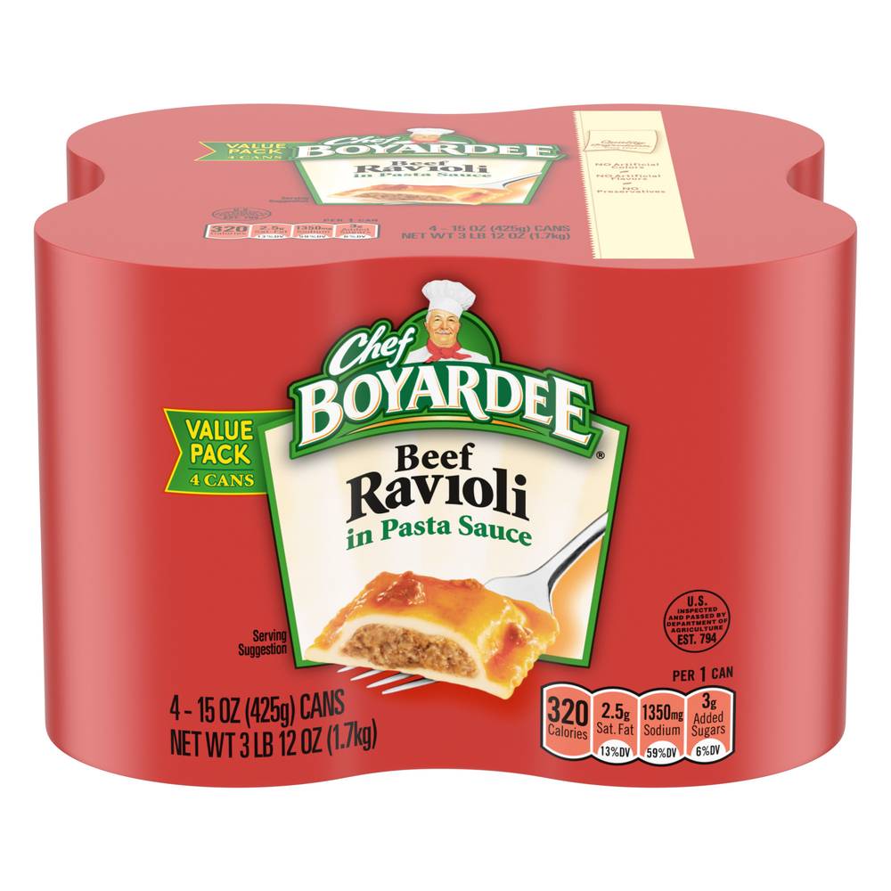 Chef Boyardee Beef Ravioli in Pasta Sauce (4 ct)