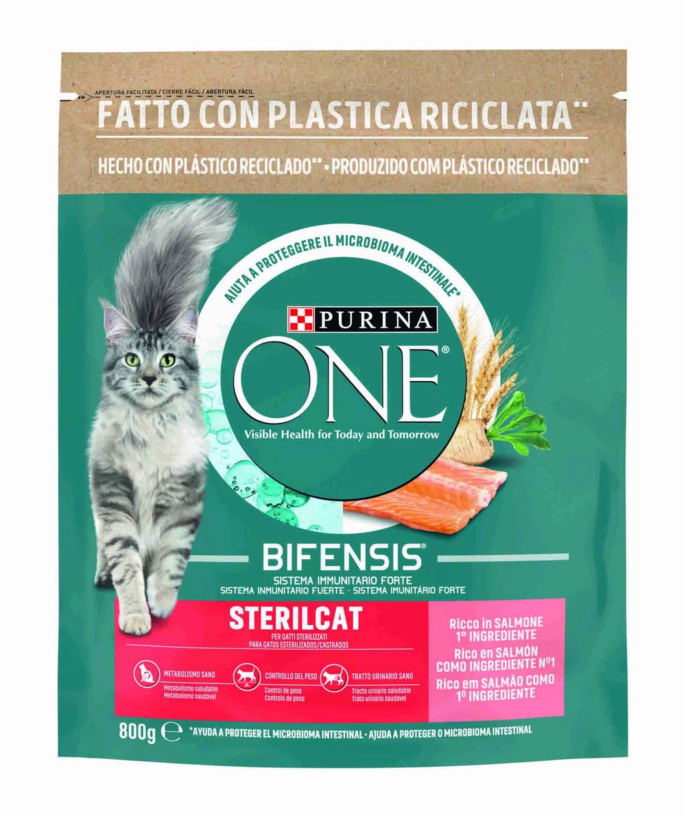 Ração para Gato Adulto Esterilizado Salmão Purina One (emb. 800 gr)