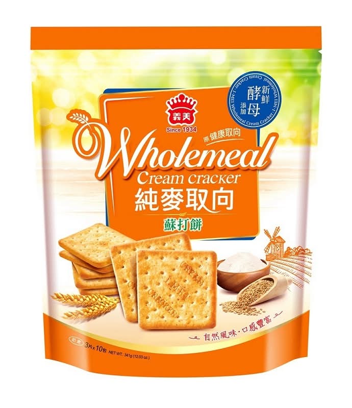 義美純麥取向蘇打餅乾341g <341g克 x 1 x 1Bag包>