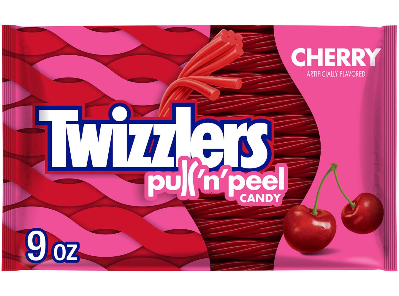 Twizzler's Pull 'N' Peel Candy, Cherry (9 oz)