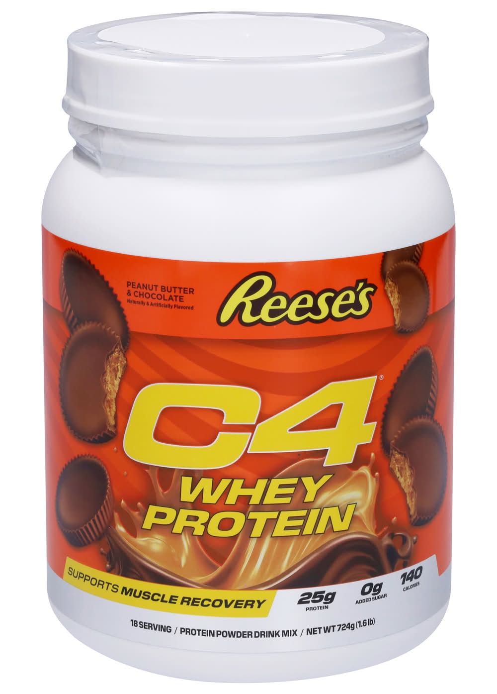 C4 Reese's Whey Protein Powder Drink Mix, Peanut Butter & Chocolate (1.6 lbs)