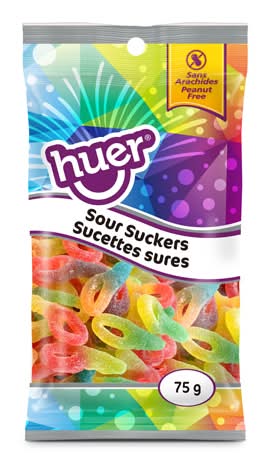 Huer Pals Sour Neon Gummy Worms (75 g)