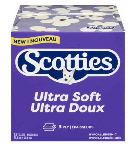 Scotties Facial Tissue Ultra Soft 3-Ply 1 Box X 52 Sheets