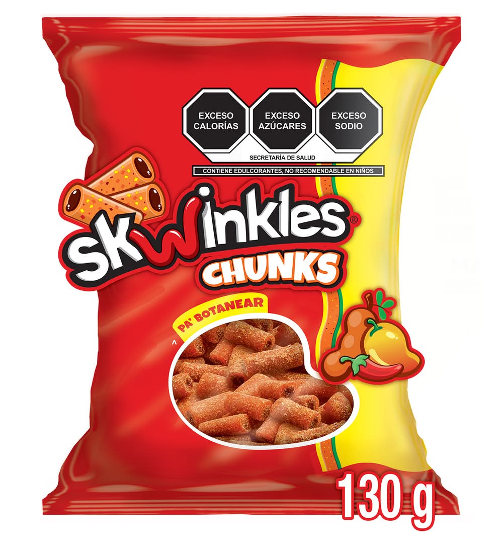 Skwinkles · Chunks trozos de dulces enchilados con relleno, mango - tamarindo (130 g)