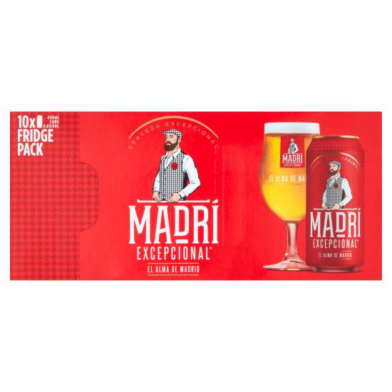 Madrí Excepcional Premium Lager Beer (10 x 440ml)