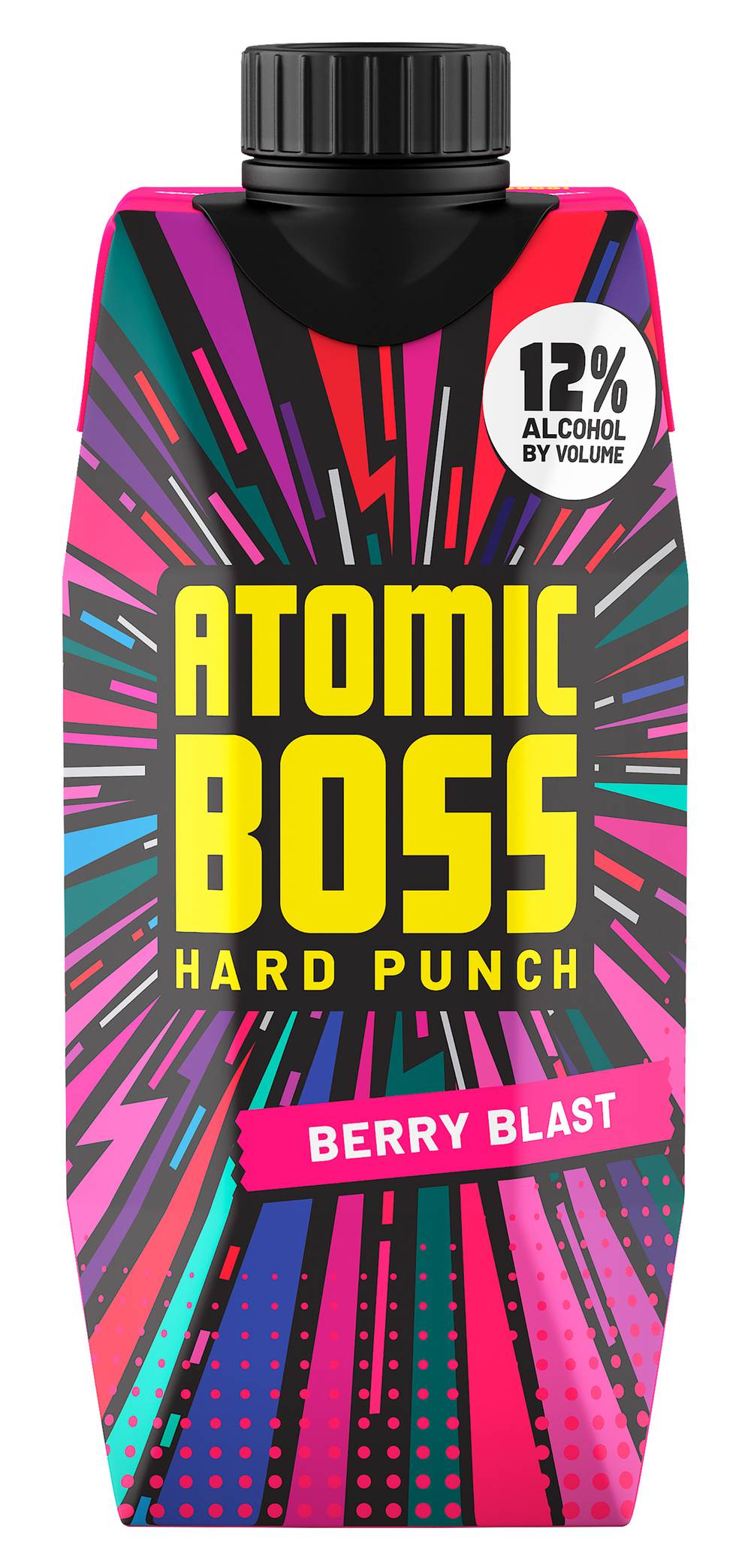 Atomic Boss Hard Punch Wine Coolers, Berry Blast (500 ml)