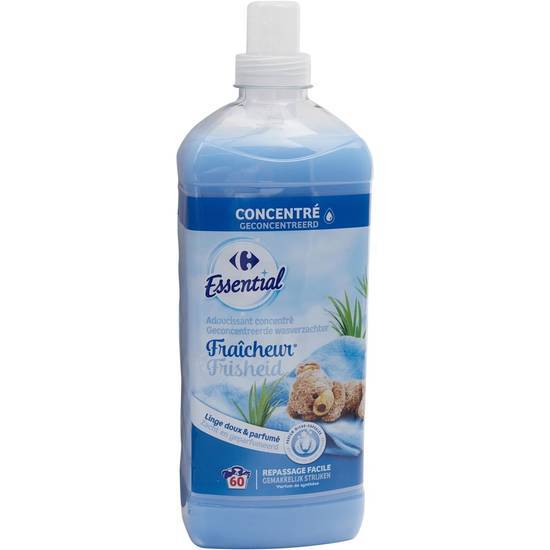 Carrefour Essential - Adoucissant concentré 60 lavages, fraîcheur (1,5L)