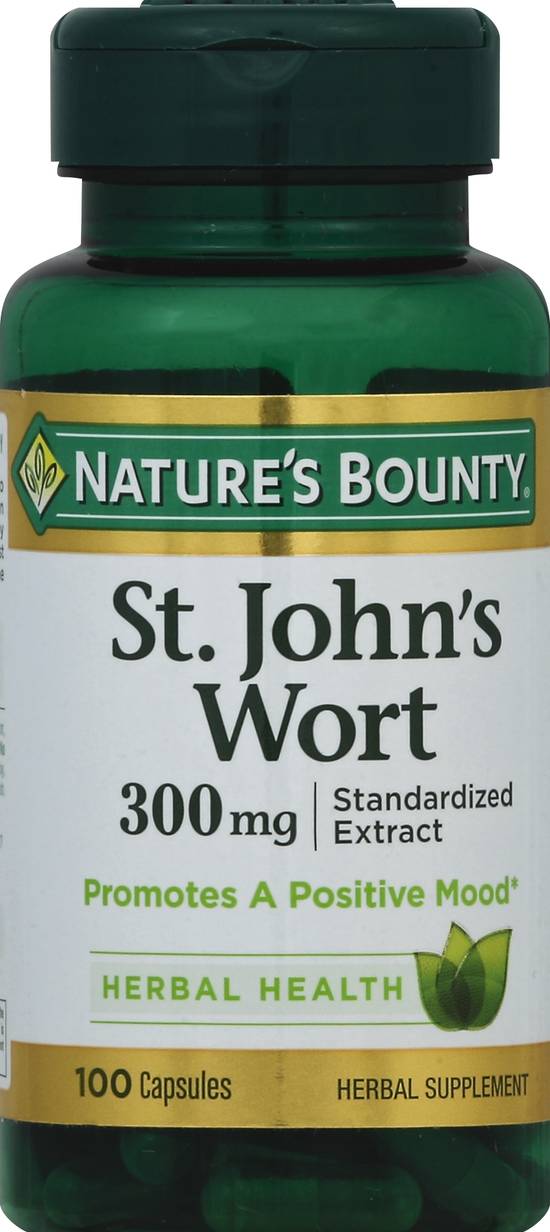 Nature's Bounty St. John's Wort 300 mg Herbal Health Capsules