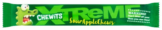 Chewits Xtreme Extreme Sour Apple Chews (34g)