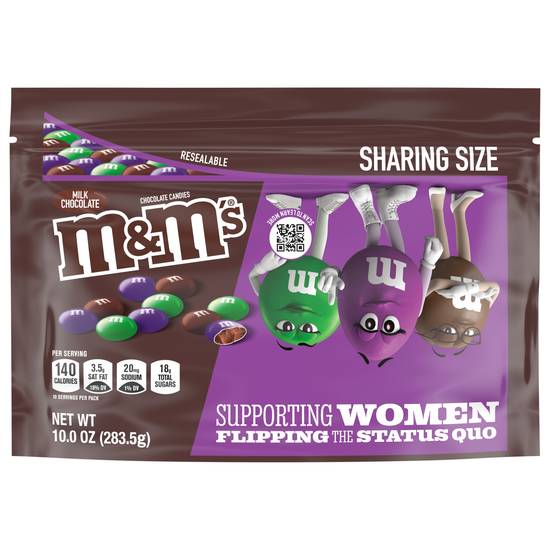 M&M's Limited Edition Milk Chocolate Candy Featuring Purple Candy, Sharing Size 10 oz Bag
