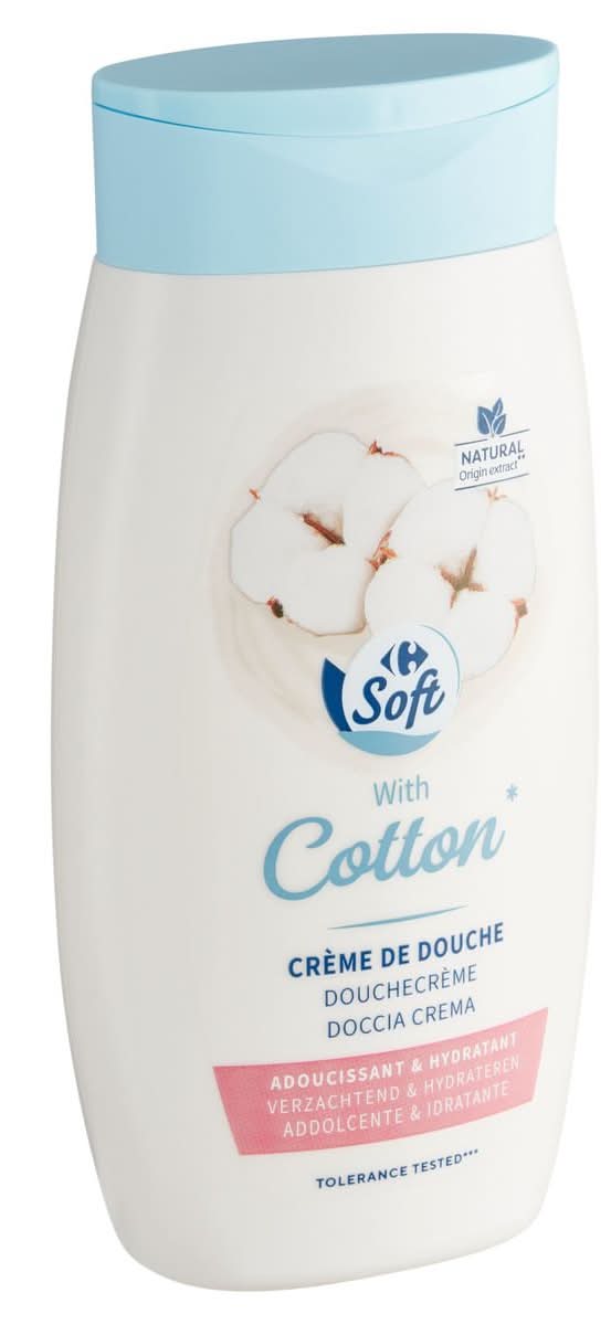 Carrefour Soft Cotton Crème de Douche Adoucissant & Hydratant 250 ml